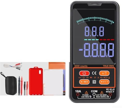 Multimetro per generatore di segnale di corrente T5 con test elettrici ad alta precisione tra cui tensione, corrente, resistenza, frequenza e temperatura (display a colori)