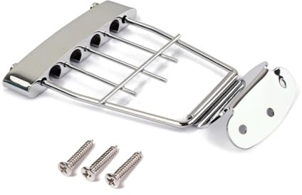 Levemolo 4-saiter Pull-up-brett Mit Vier Saiten Archtop-saitenhalter Gitarrenmesser Akustikgitarrenbrücke Gitarren- Saitenhalterbrücke Saitenhalter Silber