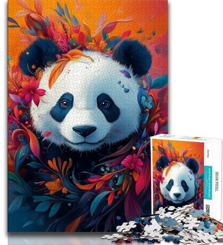 Puzzle für Erwachsene 1000 Teile Tierpanda 1000 Teile für Erwachsene Quizspiel ganze Familie 75x50cm