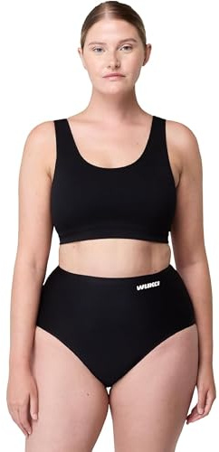 WUKA Stretch High Waist Period Pants Super Heavy Flow Black | Super Heavy Flow reusable underwear with seamless high waist fit, stretch sizing and washable protection, Black