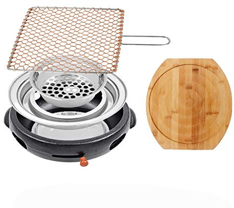 Barbecue au charbon de bois en fonte pour usage domestique et commercial, idéal pour la cuisine barbecue coréenne