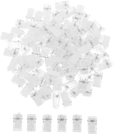 VERDANVERSE 100 St Transparent Självhäftande Klämmor Avtagbara Plastklämmor för Hängande Affischer Fotopapper och Kontorsdekorationer Vårklämmor för Organisation och Skrivbordshantering
