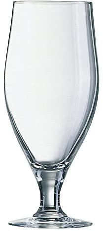 Lot de 6 Grands verres cervoise à bière à pied, 320 ml, verres à bière artisanale 32 cl, verres américains