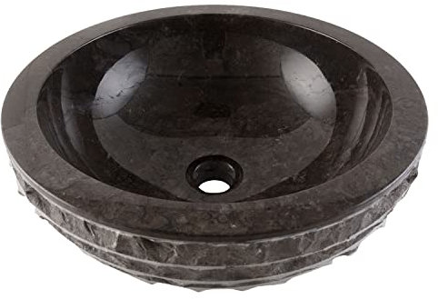 Salon Joies marbre lavabo bascom rowfish 40 cm & # x2713 ; Petit rond Anthracite & # x2713 – Pierre naturelle Espace lavabo Pierre Coque à laver à laver Pierre Naturelle de lavabo & # x2713 ; avec Technologie. Dessin