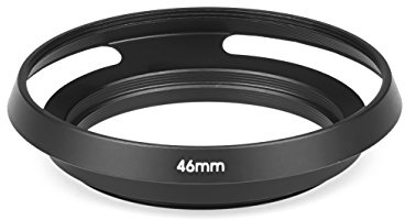 Schlitzblende kurz 46mm Gegenlichtblende Sonnenblende Metall Universal 46 mm