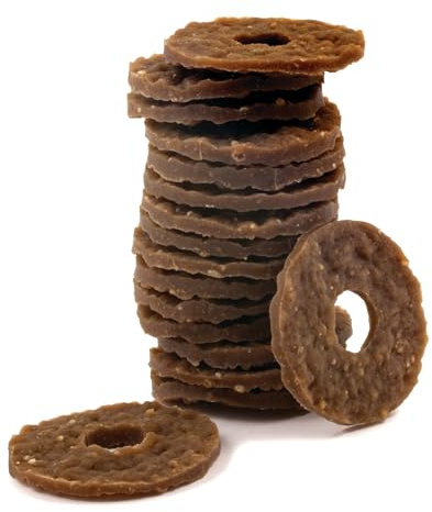 PetSafe Anneaux de Friandises en Peau de Bœuf pour Jouet Busy Buddy pour Chien, 16 Anneaux par Sachet, Taille B