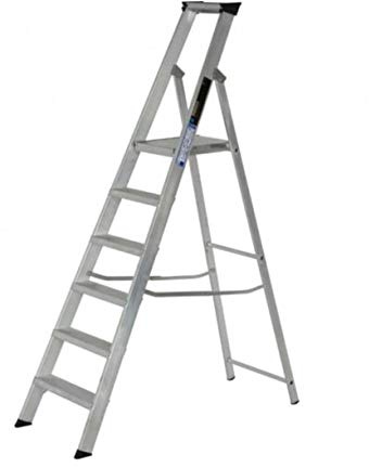 Aluminium Step ladders Industrial Platform Steps BS2037 Class 1 Youngman Ladder (6 Tread)