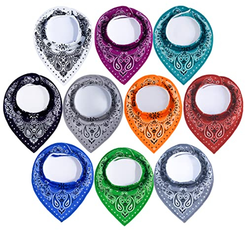 Bomull baby pojkar flickor bandana dregel haklappar för dregel tandsprickning äter matning för 10-pack