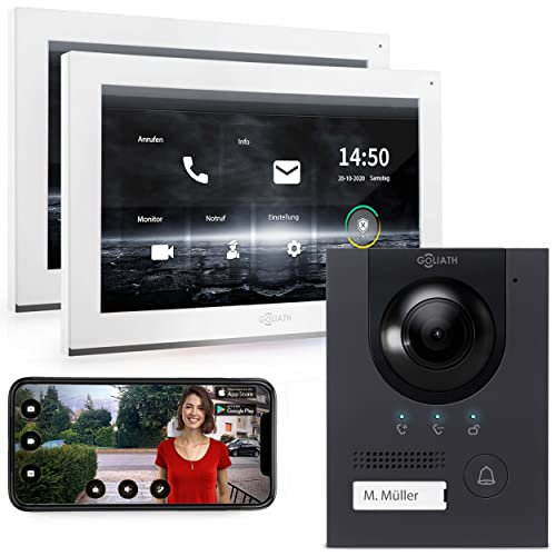GOLIATH® Türklingel & Türsprechanlage mit Kamera [UNTERPUTZ TÜRSTATION] - Klingel mit Kamera & Monitor - Doorbell Camera - Video Sprech - & Klingelanlage mit Türöffner - Videotürklingel (10 Zoll)