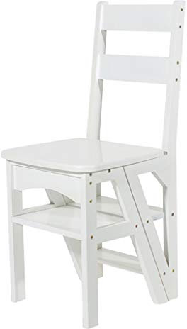 ZWLI 4 Tier Ladder Rack | Folding Step Stools | Display Shelves| Home Kitchen Backrest Dining Chair Multifunction Plant Stand,330lbs Capacity