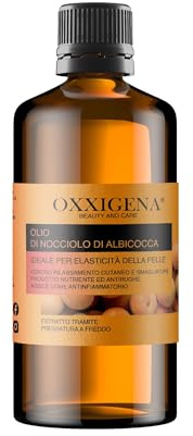 Oxxigena - Olio di Nocciolo di Albicocca Puro al 100%, Confezione da 500 ml, Tonificante e Rigenerante, ad Azione Illuminante e Rivitalizzante Ideale per Trattare la Pelle Spenta e Opaca