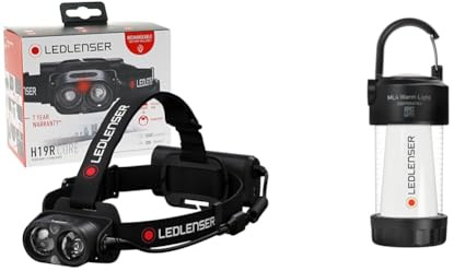 Ledlenser H19R Core Stirnlampe LED, 3500 Lumen, aufladbarer Lithium Akku, mit Rotlicht, wasserdicht IP67 & ML4 Warm Light LED Laterne, aufladbar 14500 Akku, 300 Lumen
