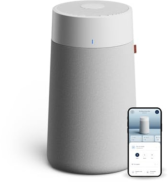BLUEAIR Air Purifiers for Bedroom, HEPASilent Air Purifiers for Home, Air Purifiers for Pets Allergies Air Cleaner, Smart Air Purifier, Small Room Air Purifier, Virus Air Purifier, Blue Pure 411i Max