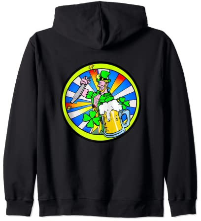 Chope irlandaise trèfle avec bière | Saint Patrick Sweat à Capuche