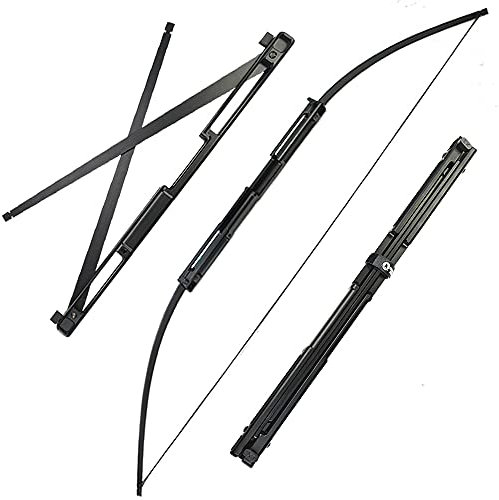 ZSHJGJR Bogenschießen Klappbarer Langbogen Recurve Bogen 35/55lbs 58 Bogen Recurve Bogen und Pfeil Set Jagdbogen Bogen Jagd Outdoor Für Erwachsene Anfänger (35lbs, Set 1)