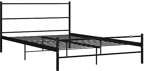 Higsose Bettgestell Schwarz Metall 120x200 cm Metallbett Bettrahmen Bed Frame Bettgestelle Bettrahmen Paletten Bett Daybed Metallrahmenbett Bett Metall Queen Bed Frame