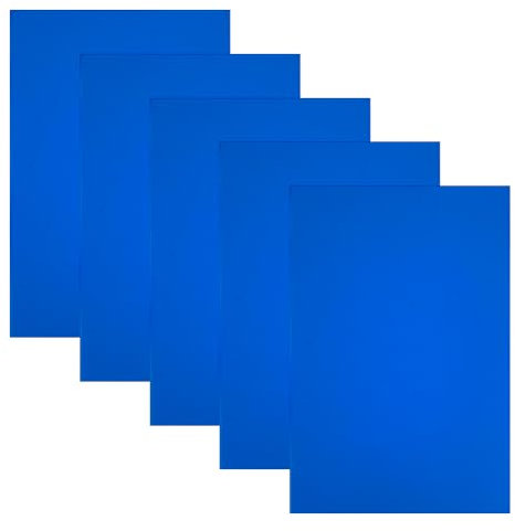 PH PandaHall 5 confezione di Fogli Acrilici Colorati, Fogli Trasparenti Da Fogli di Plastica Blu Traslucidi Pannelli di Taglio Laser per Progetti di Visualizzazione di Cornici per Fai-Da-Te, 18x12cm