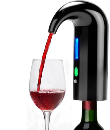 Aérateur de vin électrique, carafe à vin électrique et verseur à décanteur de vin à une touche pour rouge et blanc, aérateur et distributeur de vin intelligent avec rechargeable par USB