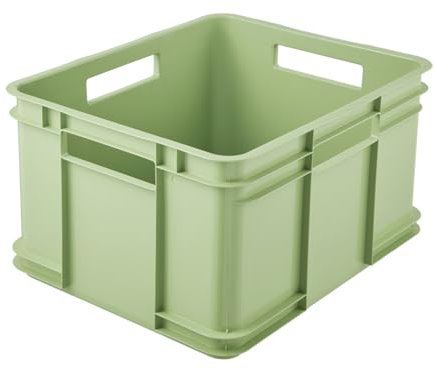 keeeper Transport Box With Carrying Handles, Euro-Box XL, 28 L, 43 X 35 X 24 Cm, Bruno Eco Line, Green (Eco Grass Green)