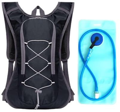 Trinkweste zum Wandern, Trinkrucksack zum Laufen, Auslaufsicherer Mehrzweck-Trinkrucksack, Tragbarer Trinkrucksack mit elastischer Kordel zum Radfahren, atmungsaktiver Wasserrucksack für Männer und Fr