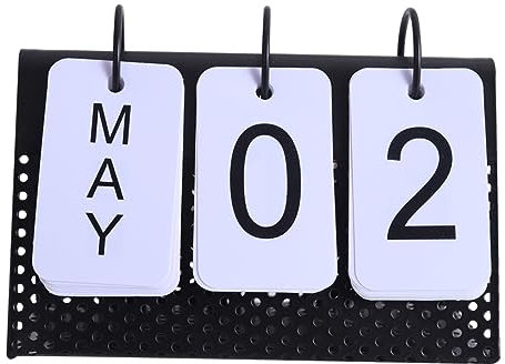 JEWEDECO Metal Desk Calendar Minimalistischer Tischkalender Für Schlafzimmer Und Büro Dekoratives Tischornament Praktische To-do-liste