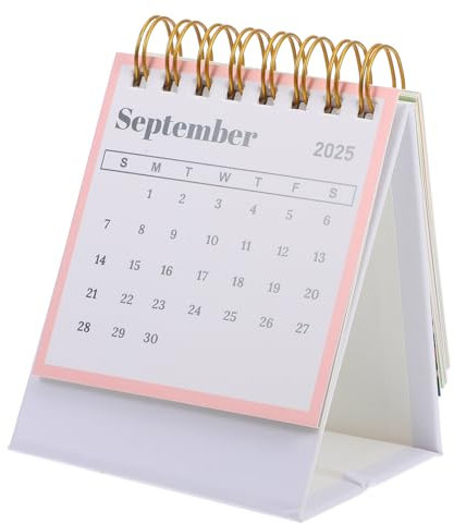 NUOBESTY 2025 Schreibtischkalender Tischkalender stehend Business-Planer-Kalender Monatskalender Kreativer Kalender Bürokalender Mini-Standkalender entzückender Mini-Tischkalender Papier