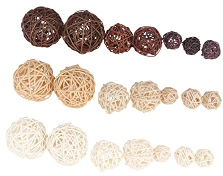 GETAJGHSD 21St Christbaumschmuck Hochzeitsball aus Rattan Herbstdeko Hochzeitsdekoration Christmas Tree Ornaments wrihnachtsbaumschmuck Weihnachtsdekorationen Weihnachtsanhänger Hölzern