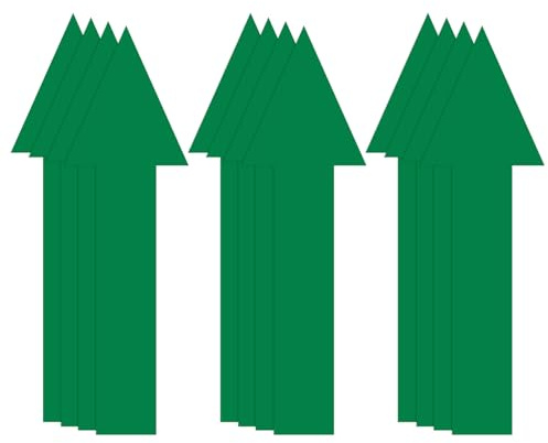 M METERXITY 12-Pack Arrow Sticker, 6 Inch PVC Self Adhesive Arrow Sign for Floor Road Wall Office Marking Road Instructions, Waterproof Arrow Stickers [Green]