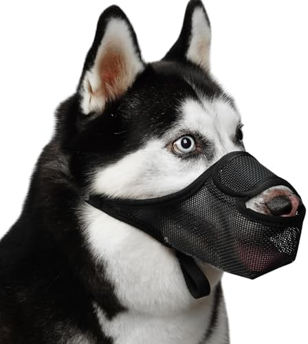 VIDSTW Hundmunkorg nät hundmunkorgar andas stor hund munkorg justerbar munkorg medium hund mjuk munkorg liten hund antitilerad munkorg för olika hundraser (S)