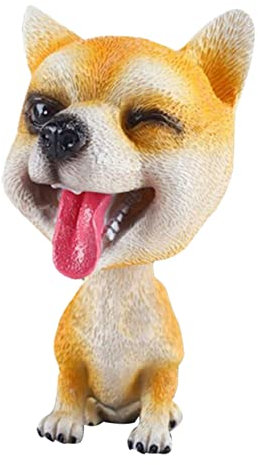 Abaodam Niedliche Auto-armaturenbrett-Dekoration Hundespielzeug Schüttelnder Akita Nickender Hund Ornament Für Den Autoinnenraum