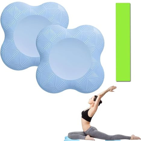 2 PCS Yoga Knee Pads, Equipped With An Green Non-Slip Comfortable Pad, Used To Support Joints And Relieve Discomfort During Yoga Practice for Knees, Hands, Wrists, Elbows