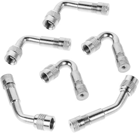 Alipis 6pezzi Estensione Stelo Valvola Flessibile Per Auto Camper Camion Bicicletta Scooter Adattatore Estensione Stelo Valvola Ruota