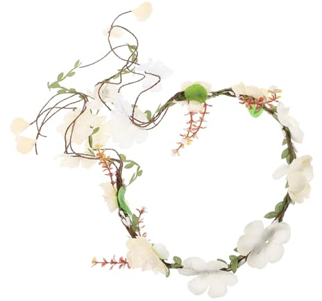 BESPORTBLE Blumenstirnband Künstlicher Blumen-haarschmuck Naturgetreue Blumen-girlande Für Mädchen Haarband Mit Blumen Und Blättern Deko-haarschmuck Für Fotoshootings Und Feiertage