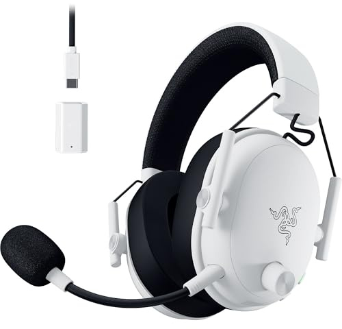 Razer BlackShark V3 - Kabelloses E-Sport-Headset - Triforce 50mm Treiber - Abnehmbares Breitband-Mikrofon - THX Spatial Audio - Wireless 2,4Ghz & Bluetooth - FPS-Profile - PC/Mac | Weiß