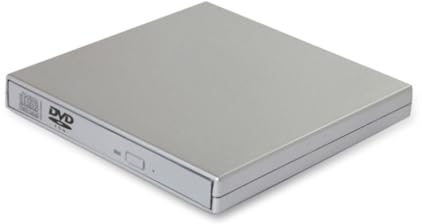 Zanthicia Extérieur en Plastique PC graveur de CD Interface USB intérieur extérieur ménage Bureau Salon Pilote DVD Lecteur d'ordinateur, Argent