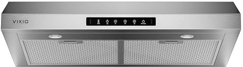 VIKIO HOME 30 Inch Under Cabinet Range Hood, 900CFM Fast Venting Ducted, Kitchen Hood With 3 Speed Gesture Sensing & Touch Control, Stainless Steel Stove Vent Hood With Reusable 5-Layer Baffle Filters