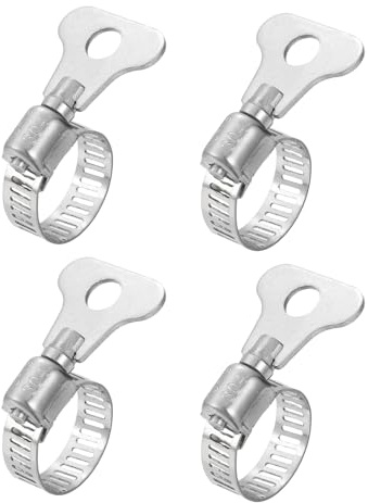 sourcing map 4pcs Hose Clamp 0.7-1.1 (19-29mm) Adjustable 304 Stainless Steel Worm Gear Hose Clamps Assortment Kit for Plumbing Dryer Vent Automotive Dust Collector