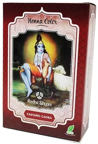 Tinte Henna Castaño Caoba en Polvo para Cabello 100g | Eco, Vegan