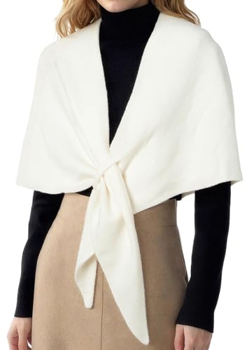 RIIQIICHY Schal Cremefarben Damen Stola für Abendkleid Winterschal Damen Kuschelig Schals für Damen Herbst Elegant