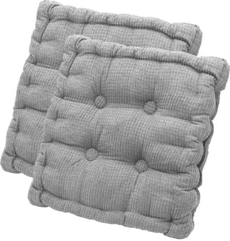 Umllpet Stuhlkissen 40x40cm 2er Set, dick gepolsterter Sitzpolster für entspanntes Sitzen, wasserabweisend & waschbar für Garten, Balkon, Terrasse und Indoor-Bodensitz