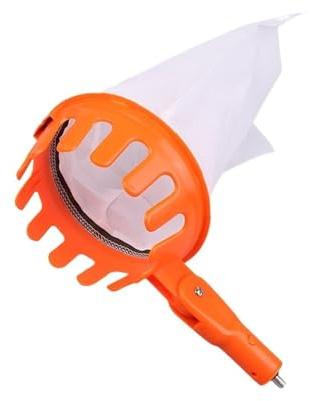Recolector de Frutas Ajustable 5 velocidades con Cesta, recolector jardín, Herramienta recolección huerto(Orange)