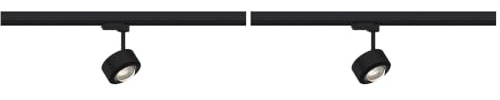 Paulmann 91390 LED Schienensystem ProRail3 Schienenspot Aldan 8,5W 3000K 230V Schwarz, Chrom dimmbar Schienensysteme Deckenschiene Metall (Packung mit 2)