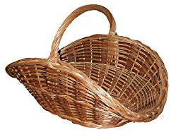GRIGNO-TEK PBU1090 – Cesto portalegna in Vimini Naturale con Manico Rinforzato