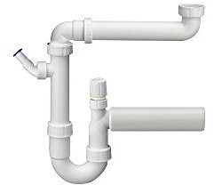 Raumsparsifon 1 1/2' DN 50 mit einem Geräteanschluss und Rohrbelüfter