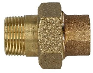 Lötfitting Rotguss Verschraubung 22 mm x 3/4 i/AG - flachdichtend