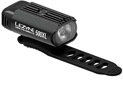 Lezyne Hecto Drive 500XL Front Cycling Light - Black, 500 Lumen/USB Rechargeable Battery Bright LED Night Headlight Head Bike Cycle Commute Street Safety Mountain Road MTB Trail Ride Accessories