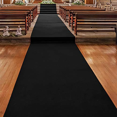 Floordirekt Runner per corridoio, Tappeto per Matrimoni, esposizioni VIP, 100 x 300 cm, Nero 980