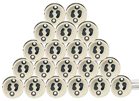 EACLL GU10 Bases para Lámparas, Casquillo Portalámparas Zócalo de Cerámica, Pack de 20, Económico y práctico, Con Cable de Silicona de Calidad, Conector Para GU10 LED o Bombilla Halógena
