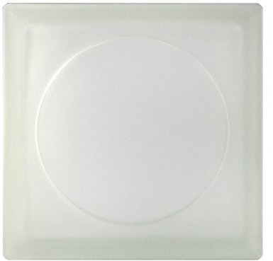 Fuchs Design THERMO BLOCK, Glasbaustein Alpha rund Weiß, 19 x 19 x 12 cm, zweiseitig satiniert, Wärmedämmung: Ug 1,2