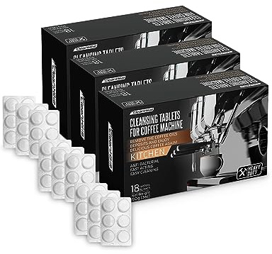 CleanHike Espresso Machine Cleaning Tablets - (Heavy Duty 54 Tabs) For Breville, Jura, Miele, and Universal Coffee Machine for All Brands - Professional Coffee Grease and Residue Cleaner for Baristas